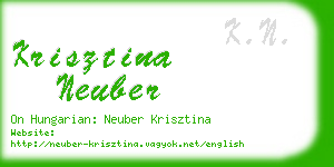 krisztina neuber business card